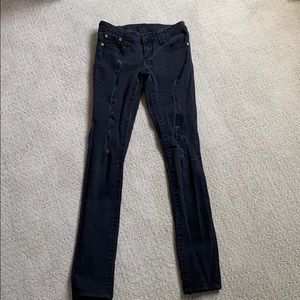 Rue 21 Black Ripped Skinny Jeans